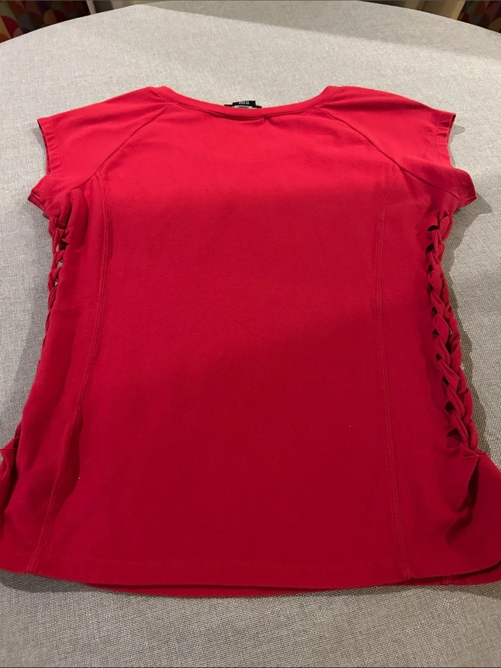 Vintage Harley-Davidson Red Short Sleeve Side-Lace Graphic Tee - Picture 6 of 14